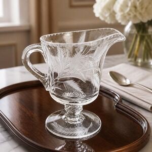Vintage Heisey Glass Creamer Minuet Pattern